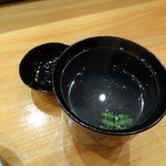 天寿し - お吸い物。