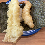 Kura zushi - 海老，イカ手巻き