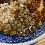 家豆花 - 総合豆花　トッピングの緑豆