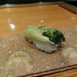 鮨 おさむ - カイワレの昆布締め