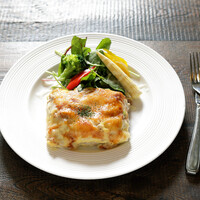 たっぷりきのことポテト、豚ミンチのラザニア