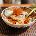 京天神 野口 - ☆のどぐろの炙り 大根おろしとイクラのポン酢醤油がけ