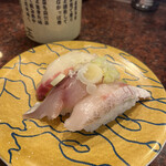 Meguru Toyamawan Sushi Tama - おすすめ3種盛り（のどぐろ・まだい・あじ）