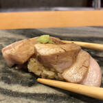 Kyoubashi Sushi Hisada - 炙り大トロ