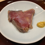 鮨 富海 - 鰹の漬けをカラシと