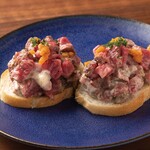 [Limited] Marbled Wagyu beef tartare and mullet bruschetta