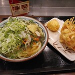 丸亀製麺 - 山菜おろし大＆天ぷら等（10/28）