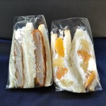 무기노 호 - 새우 커틀릿 샌드위치와 과일 샌드위치