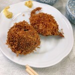 ゆたか食堂 - 肉詰め椎茸フライ