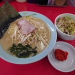 Ramen Shoppu - 2022年10月 辛ネギラーメン(辛味別皿バージョン)+チャー丼 900+300円