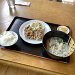 麺房たぬきや - 【たぬき定食(750円/税込)】うどん→ごぼう天そばに変更