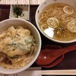 Nishiya - かつ丼とすだちうどんのセット　1056円