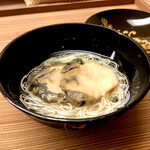 かんだ - 一皿目　見事な黒鮑の素麺　