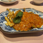 中国料理 旬輝 - フカヒレランチの海老チリ。このタレもご飯にかけちゃう