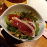 ばん鶏 - 先付け　鴨の生ハムサラダ