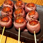 ばん鶏 - 串焼き　鴨のトマト巻