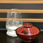 四季彩ダイニング　春 - お椀 牛ホホ肉と焼き茄子。