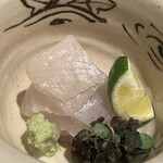 四季彩ダイニング　春 - 平目 あん肝ポン酢かお塩で。