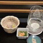 四季彩ダイニング　春 - 平目 あん肝ポン酢かお塩で。