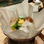 寿司 はせ川 - てっちり紙鍋