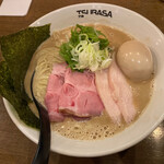 ラーメン翼 - 鶏白湯醤油大盛950円+全載せ300円