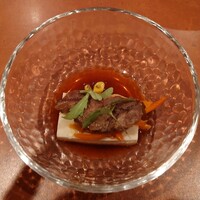 鉄板焼･焼肉 なにわ (リーガロイヤルホテル大阪) - 選べるお肉の前菜、牛タン冷や奴