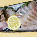 居酒屋いいの - ホウボウとカワハギ刺身