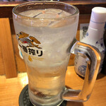 赤垣屋 - 栗天照炭酸割り330円