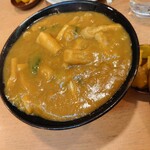 力餅 - あげカレー丼540円✨お揚げにカレーが染みて旨い！長葱シャキシャキでとろみのあるカレーに絡みます♡