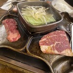 焼肉 東山食堂 - 義経鍋で焼く！