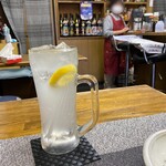 ごはんばー - また写真ばっか撮ってと怒られながら、今ごはんばーで密かな人気というレモンサワーを