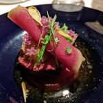 AZUR et MASA UEKI - 幸いなる出会い（黒毛和牛　フカヒレ　紅くるり大根）