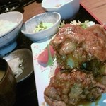 Ohana - ランチの唐揚げ定食(濃い味)おいしすぎ★安い！