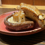 根津 焼鳥 照隅 - 手羽と原木椎茸