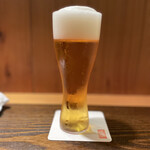 根津 焼鳥 照隅 - 生ビール