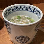 根津 焼鳥 照隅 - 鳥スープ