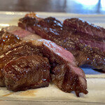 たでの葉 - 蝦夷鹿ロース
      昨年もいただきましたが、鹿のロースは脂がくどくなくサラッとして凄く美味しかった記憶が蘇ります。
      タレはさっとだけ、蝦夷鹿ロースの旨味が素晴らしい！
      また脂身がめちゃくちゃ美味しいです♪