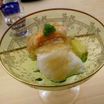 懐石料理 桝田 - 毛蟹と梨