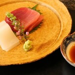 馳走 きむら - お造りは佐渡のメジマグロ＆千葉のだるまいか。