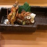 中善 - 車えびの炙りと明石の蛸