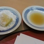 天ぷら 京星 - サツマイモにヘネシーと砂糖をまぶして