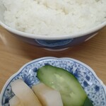 江ちゃんラーメン - 小めし&浅漬け♪