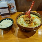 Tadokoroshouten - 辛味噌野菜ラーメンの大盛&小ライス…