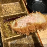 とんかつ けい太 - ワサビ醤油(๑˃̵ᴗ˂̵)