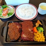 ステーキ。山 - 【2022.10.30(日)】山ステーキ&牛ハンバーグ(200g×200g)2,650円