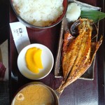 菊松食堂 - アジの開き定食