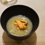 鮨 なんば - 京田辺なすとあかうに冷製スープ