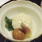 栴檀 - 【煮物】菊花百合根 栗田舎煮 菊葉