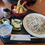 Teuchi Soba Mansaku - エビ天丼セット