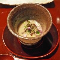 おみ乃 神谷町 - 伊達鶏のつくね 椎茸のすり流し
